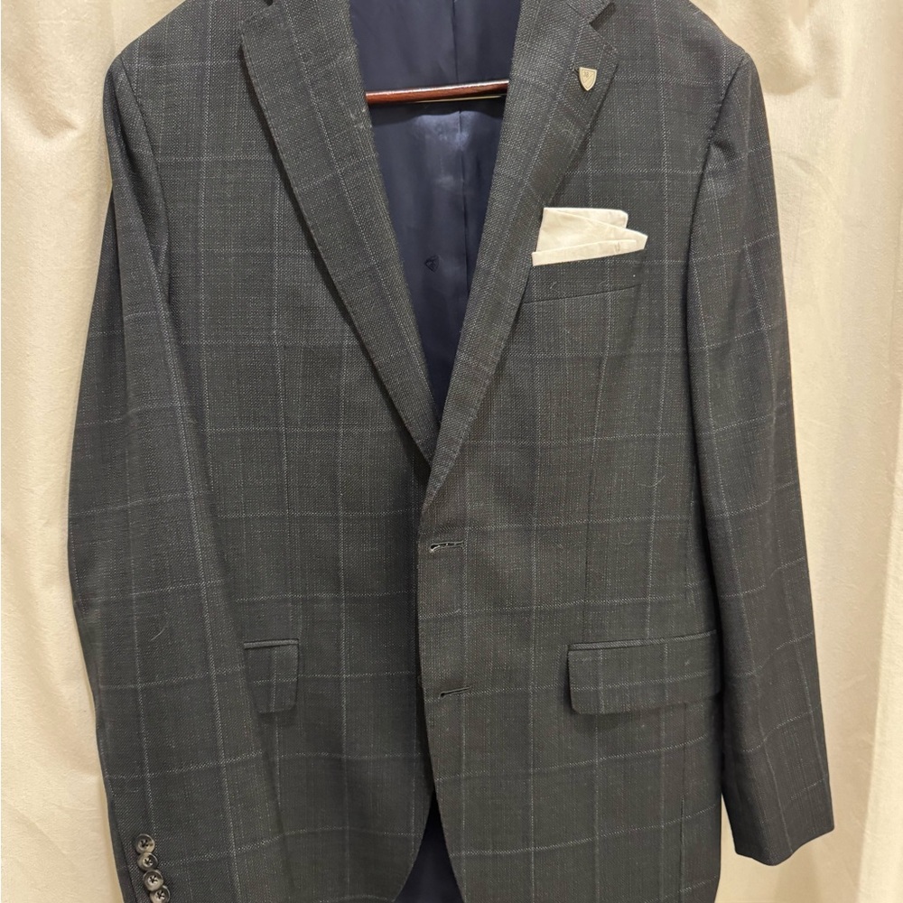 Daniel Cremieux Charcoal Plaid Blazer